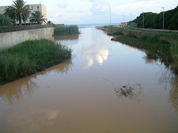 Riera dels Canyars de Gavà Mar (després d'unes pluges) 14 de setembre de 2006
